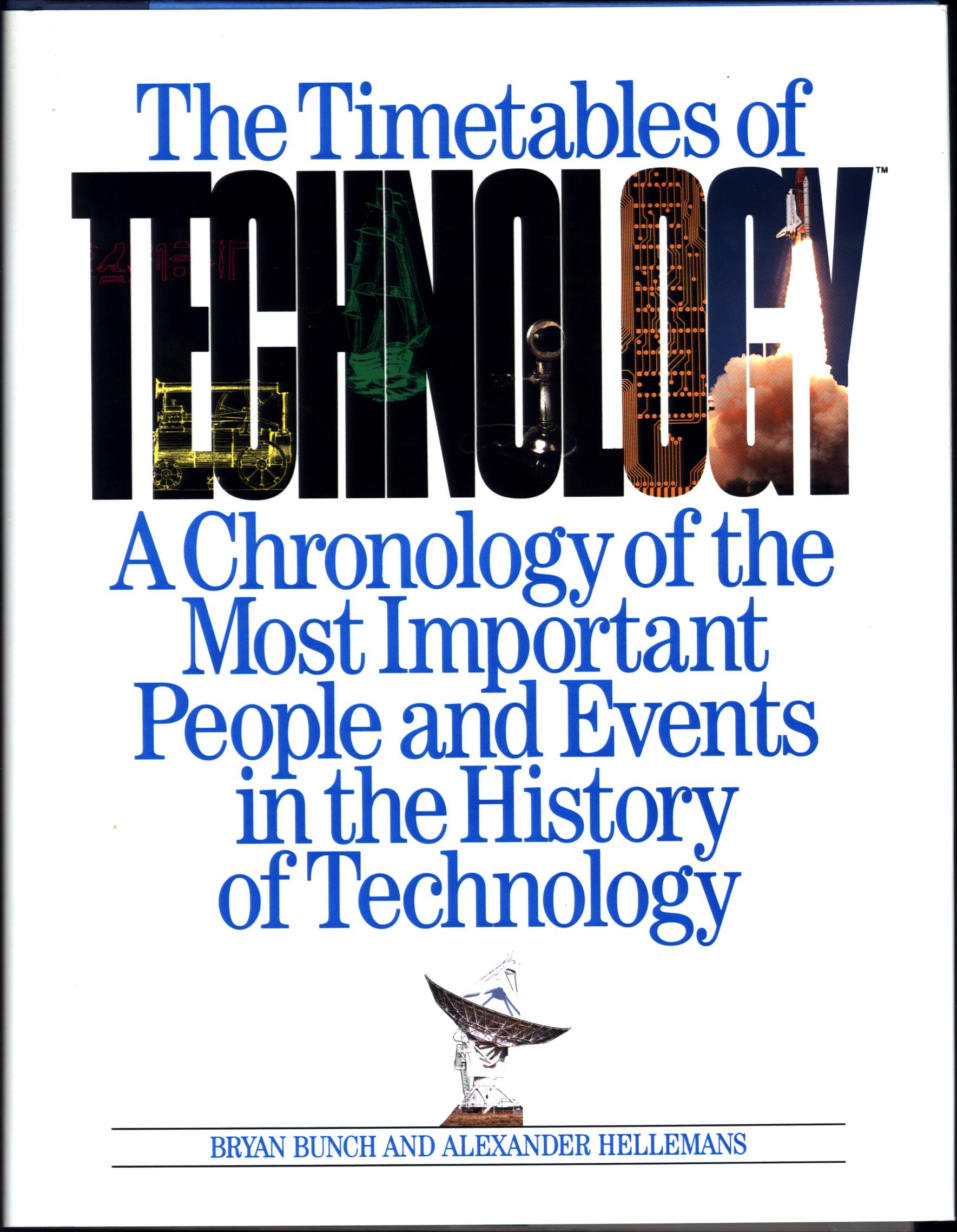 THE TIMETABLES OF TECHNOLOGY: a chronology of the most important people and events in the history of technology--paper.